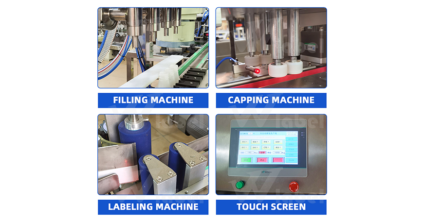 Desktop Liquid Filling Capping Production Line without Vibrating plate