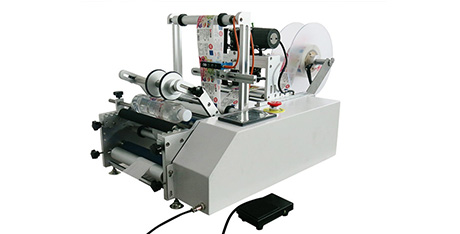 Semi Automatic round and square bottle labeling machine for cosmetic bottles