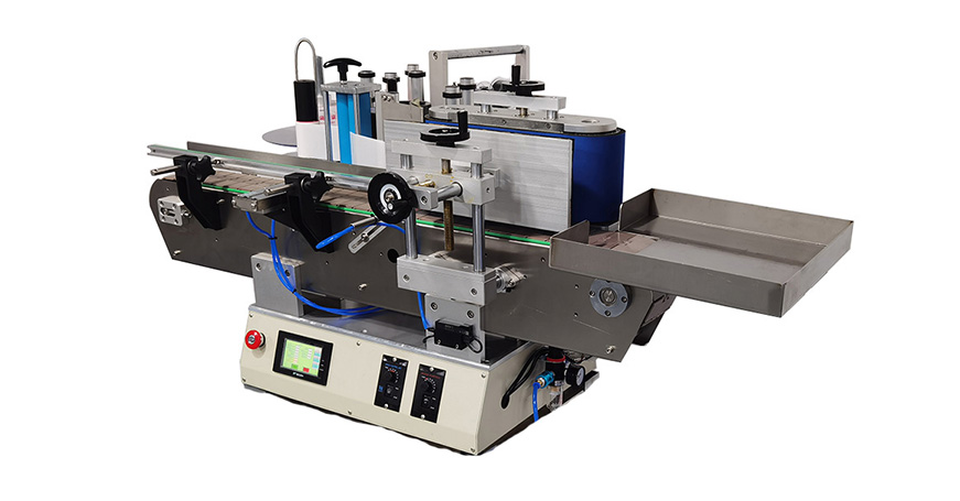 ST510-S-F丨Desktop Automatic Roller Round Bottle Labeling Machine With Collector