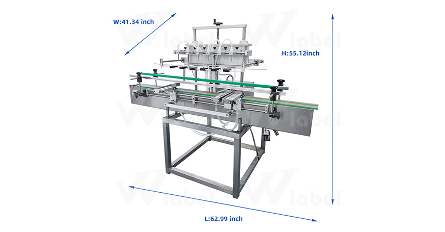 6 Heads Automatic Liquid Round Bottle Filling Capping Labeling Machine for Wine