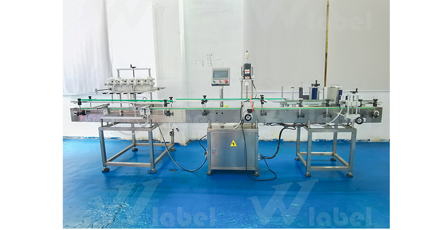 6 Heads Automatic Liquid Round Bottle Filling Capping Labeling Machine for Wine