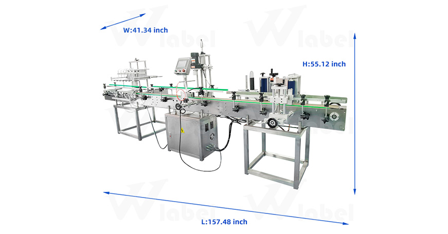 6 Heads Automatic Liquid Round Bottle Filling Capping Labeling Machine for Wine