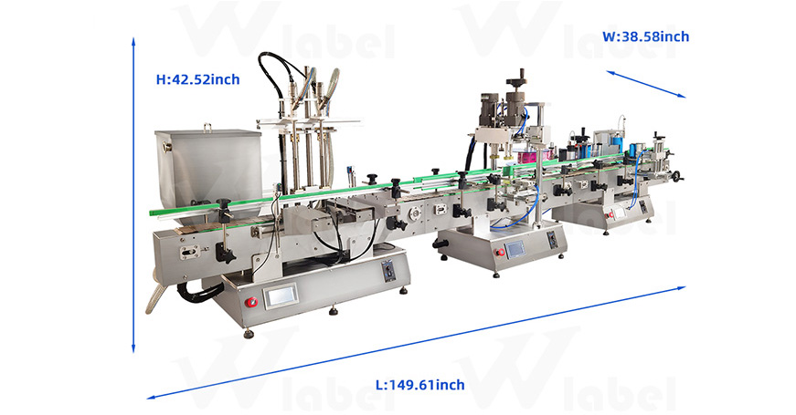 Small Automatic Tabletop Liquid Filling Capping Labeling Machine Production Line