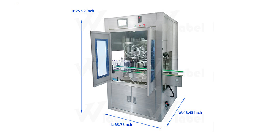 4 Heads Fully Automatic Liquid Filling Capping Heat Shrinking Production Line