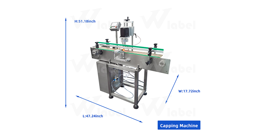 Automatic Small Filling Metal Detector Capping Labeling Line For Food Jar