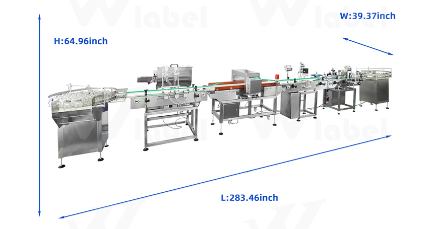 Automatic Small Filling Metal Detector Capping Labeling Line For Food Jar