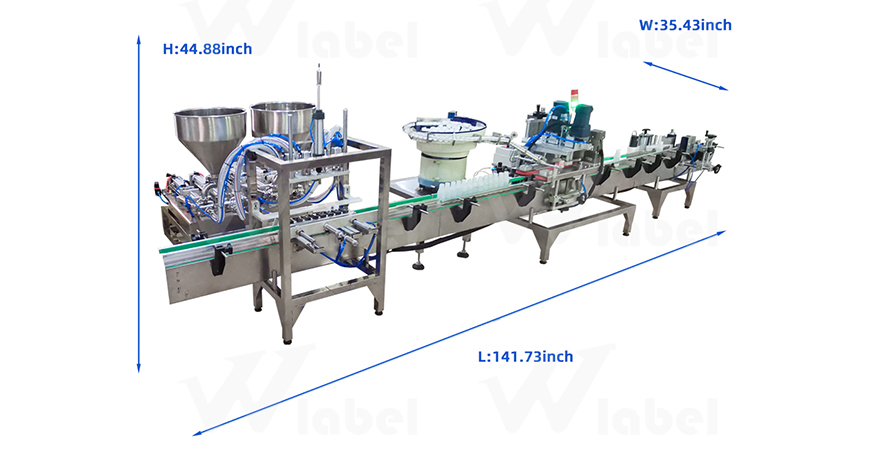 Desktop Small Liquid Filling Capping Labeling Machine Line