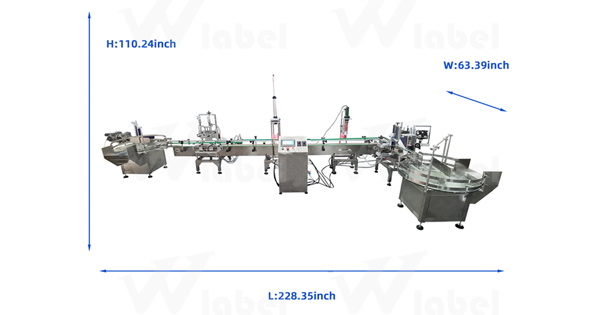 Tabletop Small Filling Capping Shrinking Labeling Line For Wine Bottle