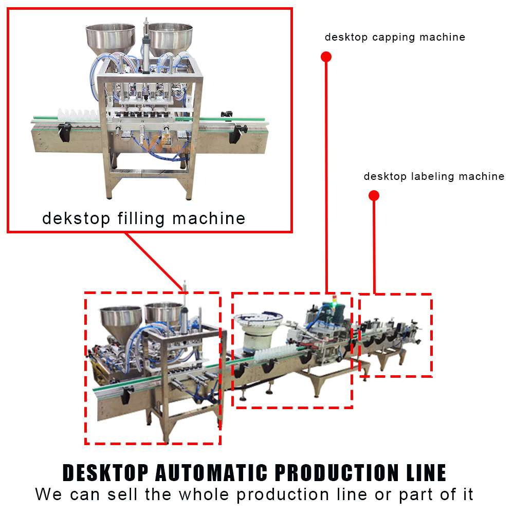 Desktop 4 Heads Automatic Filling Machine for Bottles/Wine/Liquid/Beer